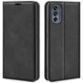 Mobigear Retro Slim Motorola Moto G62 Plånboksfodral med sedelfack - Svart