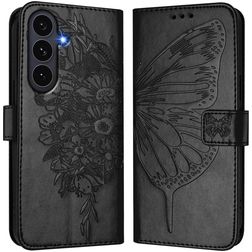 Mobigear Butterfly Samsung Galaxy S26 FE Lompakkokotelo + Setelitasku - Musta