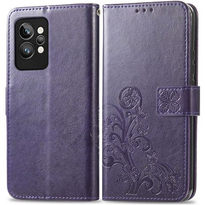 Mobigear Clover Realme GT2 Pro Wallet case - Purple