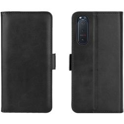 Mobigear Slim Magnet Sony Xperia 5 II Pungetui med Seddelrum - Sort
