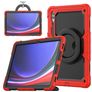 Mobigear RingGuard Samsung Galaxy Tab S10 Ultra Pouzdro Plast / Silikon Zadní kryt + Držák na stylus + Ramenní popruh + Stojánek - Červená