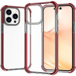 Mobigear Full Bumper iPhone 14 Plus Hardcase Etui plecki Wstrząsoodporne - Przezroczysty / Czerwony