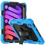 Mobigear SureGrip Xtreme iPad Mini 7 (2024) Plastica rigida / Silicone Back cover + Portapenna + Tracolla + Supporto - Nero / Blu