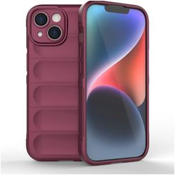 Mobigear Bumpy iPhone 15 TPU flexible Carcasa - Burdeos