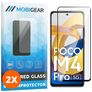 Mobigear Premium POCO M4 Pro 5G Cristal templado Protector de pantalla - Compatible con fundas - Negro (pack de 2)
