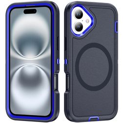 Mobigear Rugged Mag iPhone 16 MagSafe Funda Plástico rígido Carcasa Antigolpes - Azul marino