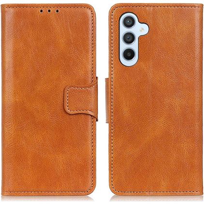Mobigear Classy Samsung Galaxy A54 Pungetui med Seddelrum - Cognac