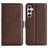 Mobigear Slim Magnet Samsung Galaxy A35 Plånboksfodral med sedelfack - Brun