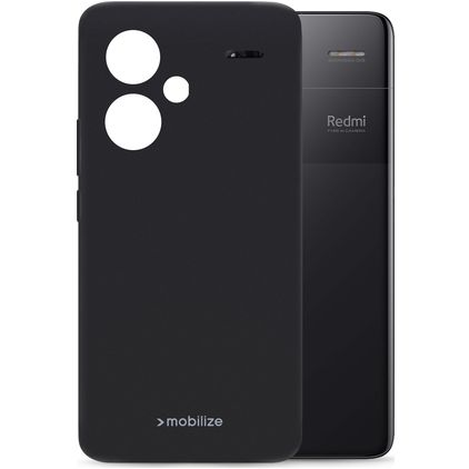 Mobilize Rubber Gelly Xiaomi Redmi Note 13 Pro Plus Joustava TPU Suojakuori - Musta