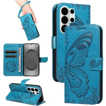 Mobigear Butterfly Samsung Galaxy S26 Ultra Wallet case - Blue