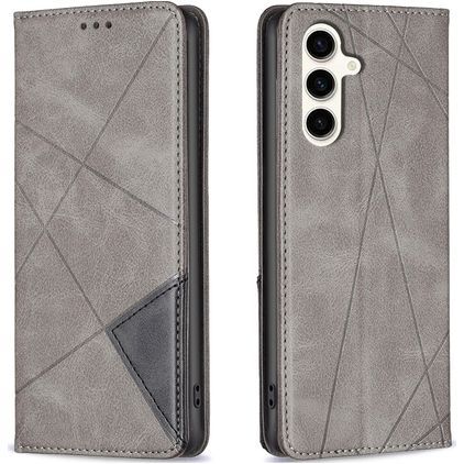 Mobigear Rhombus Slim Samsung Galaxy S23 FE Capa livro - Cinzento