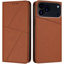 Mobigear Frosted Flip iPhone 17 Pro Max Cover a libro portafoglio - Marrone