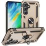 Mobigear Armor ring Samsung Galaxy S24 FE Funda Plástico rígido Carcasa Antigolpes con anillo - Dorado