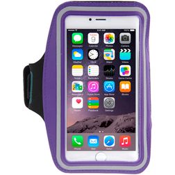 Mobigear Suporte de telemóvel para corrida Neopreno Capa desportiva Braçadeira desportiva (max 16 cm x 8 cm) - Roxo