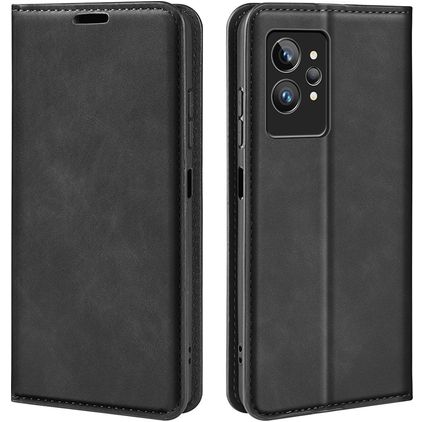 Mobigear Retro Slim Realme GT2 Pro Pungetui med Seddelrum - Sort