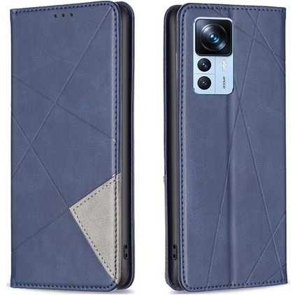 Mobigear Rhombus Slim Xiaomi 12T Funda tipo libro - Azul