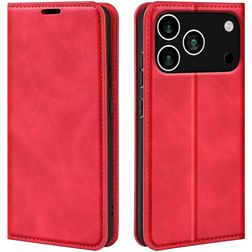 Mobigear Retro Slim iPhone 17 Pro Max Funda tipo libro Cartera - Rojo