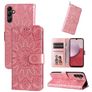 Mobigear Sunflower Samsung Galaxy A14 Wallet case - Magenta