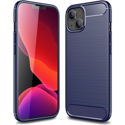 Mobigear Brushed Slim iPhone 14 Plus Flexible TPU Back cover - Blue