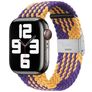 Mobigear Braided Nylon Apple Watch Cinturino Chiusura deployante - 49/46/45/44 mm - Arancione / Viola