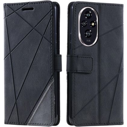 Mobigear Rhombus HONOR 200 Funda tipo libro Cartera - Negro