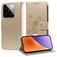 Mobigear Flowers Xiaomi 15 Funda tipo libro Cartera - Dorado