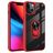 Mobigear Crystal Ring iPhone 14 Pro Hardcase Back cover con anello - Trasparente / Rosso
