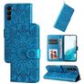 Mobigear Sunflower Samsung Galaxy S23 Cover a libro portafoglio - Blu
