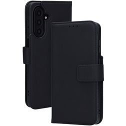 Mobiparts Wallet Samsung Galaxy A17 Äkta läder Plånboksfodral med sedelfack - Svart