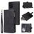 Mobigear Zipper iPhone 12 Pro Lompakkokotelo + Setelitasku - Musta