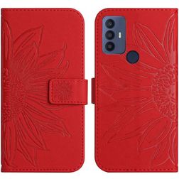 Mobigear Sunflower TCL 30 SE Etui z klapką typu portfel - Czerwony