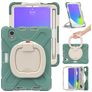 Mobigear RingGuard iPad Mini 7 (2024) Plastica rigida / Silicone Back cover + Portapenna + Tracolla + Supporto - Verde