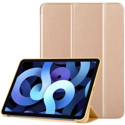 Mobigear Tri-Fold Gel iPad Air 5 (2022) TPU / Keinonahka Lompakkokotelo - Kulta