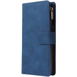 Mobigear Zipper OnePlus 8 Pro Capa livro Carteira - Azul