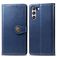 Mobigear Snap Button Samsung Galaxy S21 FE Funda tipo libro Cartera - Azul