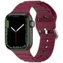 Mobigear Bumpy Silikoni Apple Watch Ranneke Solki - 49/46/45/44 mm - Viininpunainen