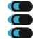Xccess Selfie Camera Webcam Cover Privacy Slider - Black (3-Pack)