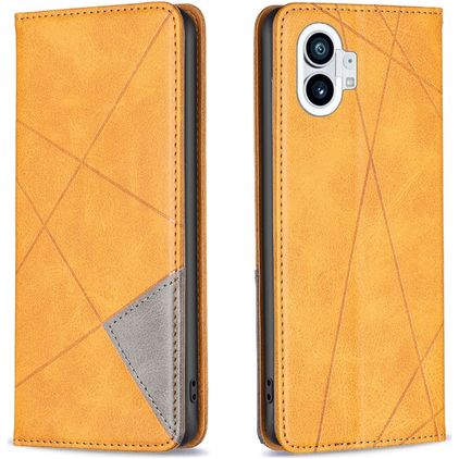 Mobigear Rhombus Slim Nothing Phone (1) Capa livro - Conhaque