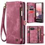 CaseMe 008 Google Pixel 9a Cover a libro 2 in 1 con guscio estraibile a portafoglio - Rosso