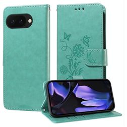 Mobigear Flowers Google Pixel 9a Funda tipo libro Cartera - Verde