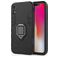 Mobigear Armor Ring iPhone XR Hardcase Back cover Antiurto con anello - Nero