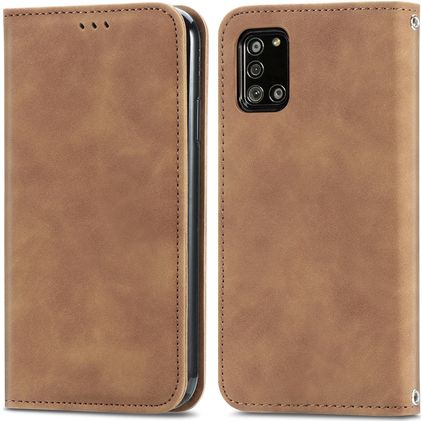 Mobigear Retro Slim Samsung Galaxy A32 5G Cover a libro - Marrone
