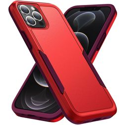 Mobigear Heavy Armor iPhone 14 Pro Max Kova Suojakuori Iskunkestävä - Punainen