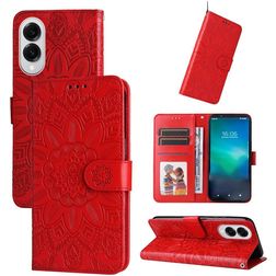 Mobigear Sunflower Samsung Galaxy S25 Edge Wallet case - Red