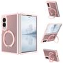 Mobigear 360 Rotating Ring Samsung Galaxy Z Fold 8 MagSafe Plástico rígido Capa traseira com anel - Rosa
