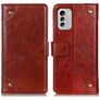 Mobigear Ranch Nokia G60 5G Cover a libro portafoglio - Marrone