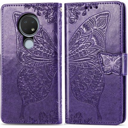 Mobigear Butterfly Nokia 6.2 Funda tipo libro Cartera - Morado