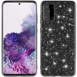 Mobigear Glitter Samsung Galaxy S20 Funda Plástico rígido Carcasa - Negro
