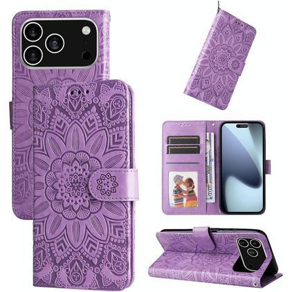 Mobigear Sunflower iPhone 17 Pro Wallet case - Purple