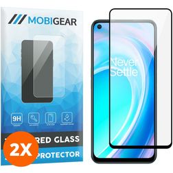 Mobigear Premium OnePlus Nord CE 2 Cristal templado Protector de pantalla - Compatible con fundas - Negro (pack de 2)